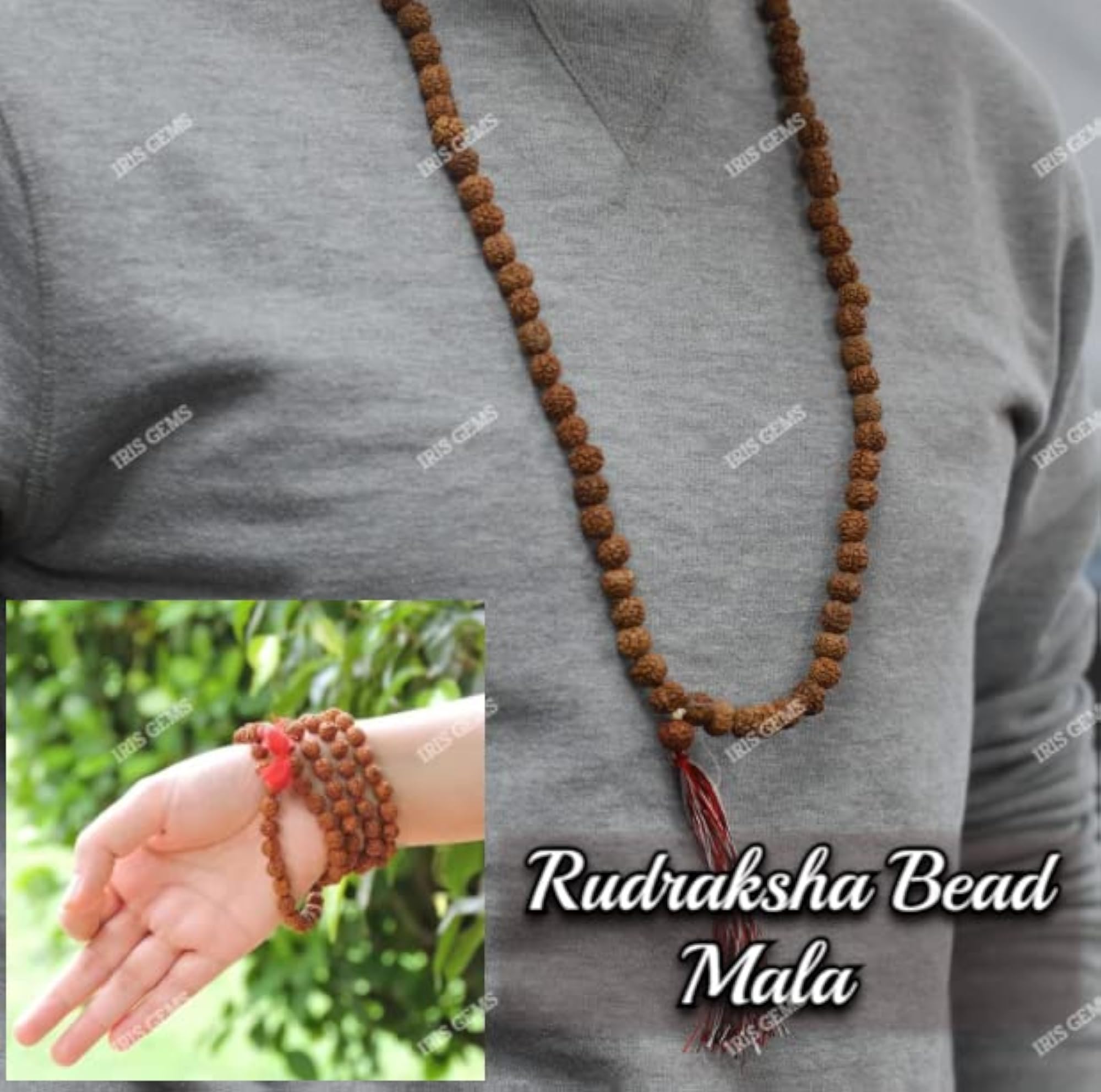 5 Mukhi Rudraksha Mala, Original Certified 5mm Beads